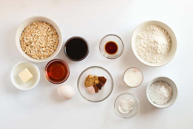 Iced Gingerbread Oatmeal Cookies ingredients