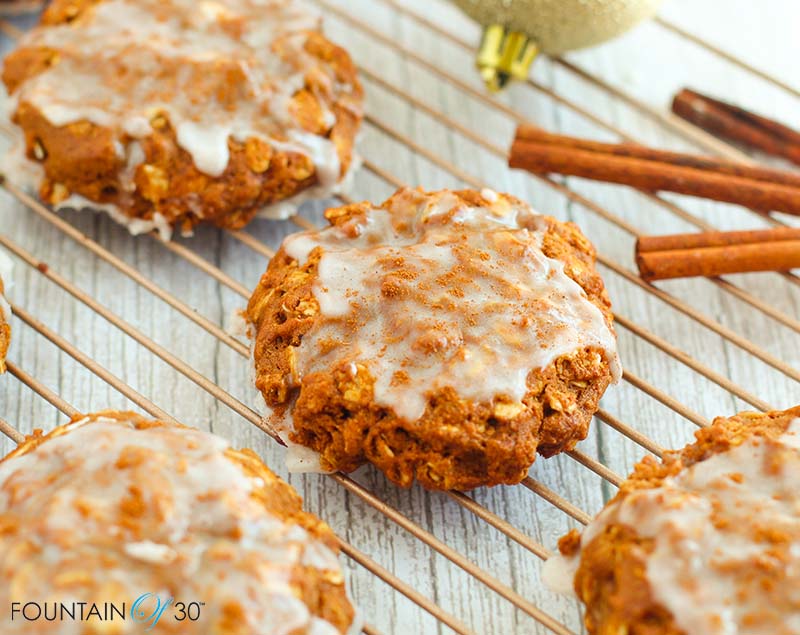 Iced Gingerbread Oatmeal Cookies gluten free fountainof30