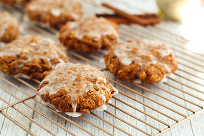 Iced Gingerbread Oatmeal Cookies recipe fountainof30