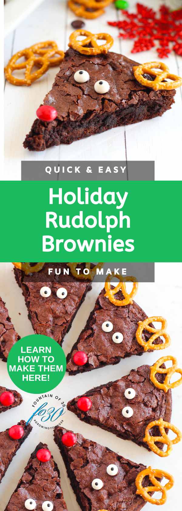 holiday rudolph brownies recipe fountainof30