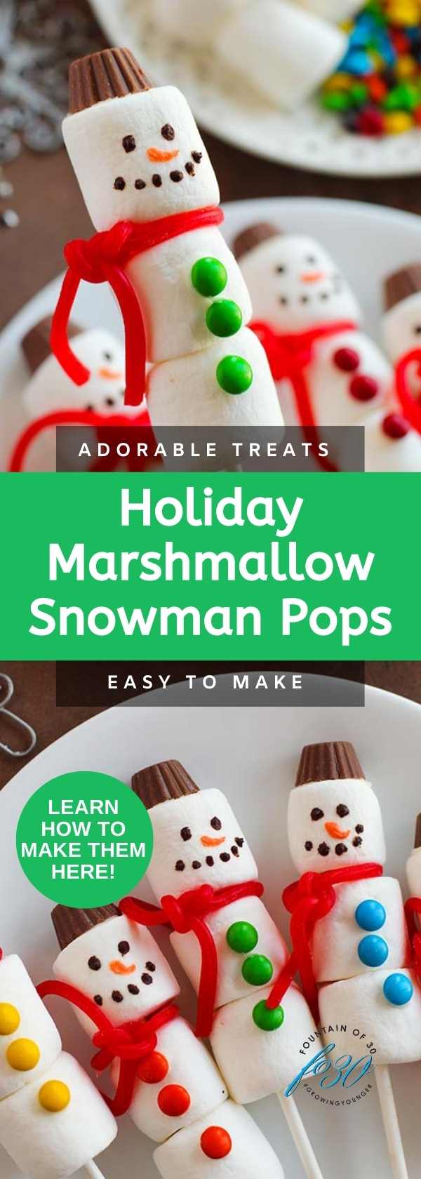Marshmallow Snowman Pops fountainof30