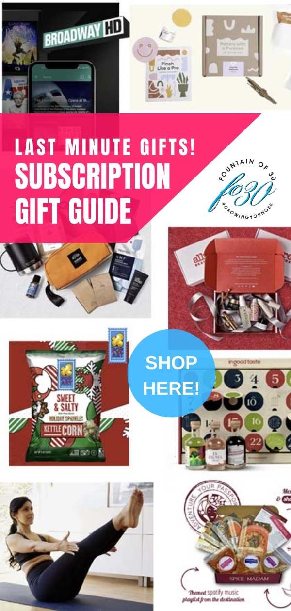 last minute holiday gifts subscription gift guide 2022 fountainof30