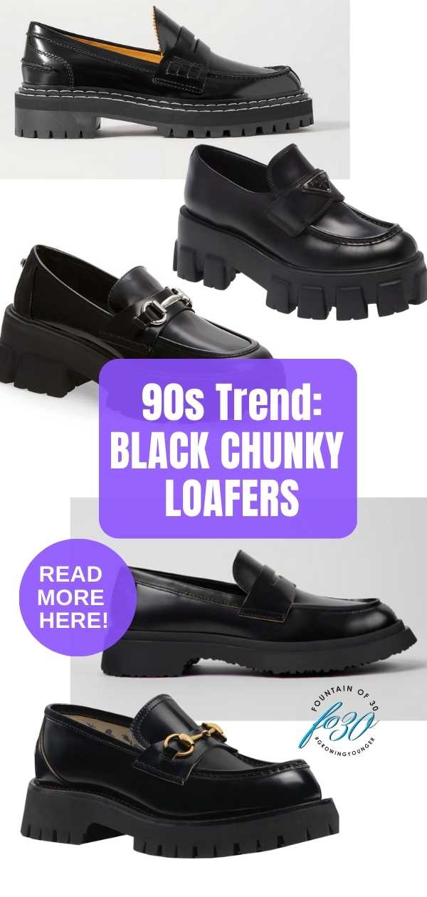 black loafers chunky heel fountainof30