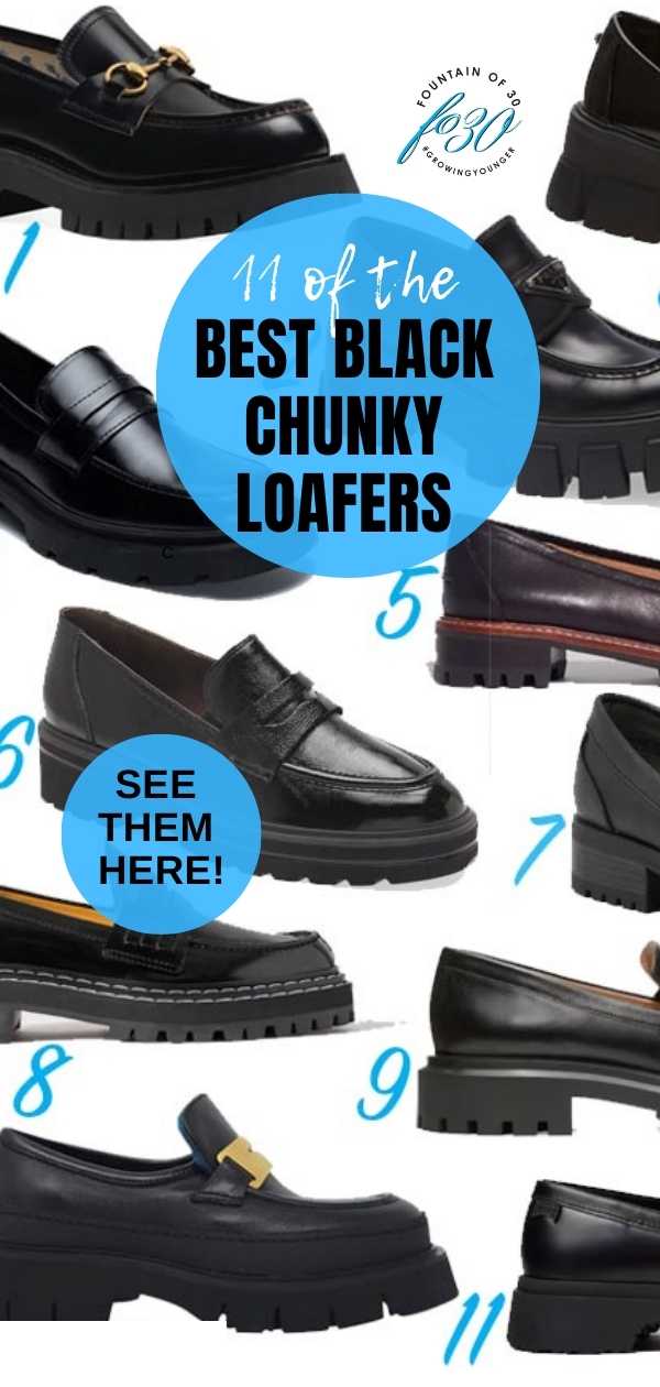 11 best black chunky loafers fountainof30