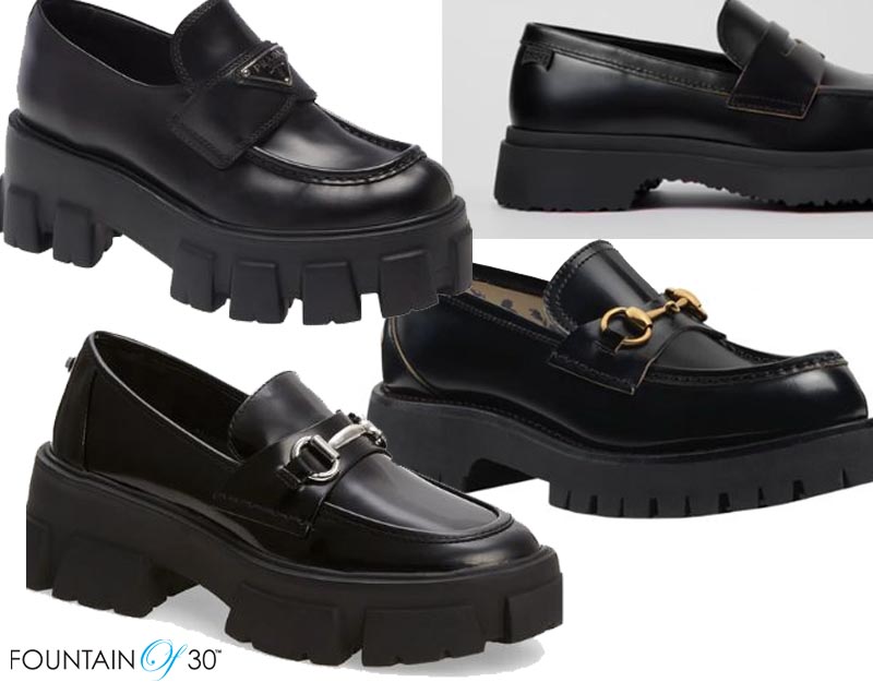 chunky black loafers trend fountainof30