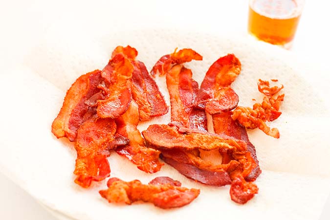 crispy bacon for Creamy Chicken Casserole recipe fountainof30