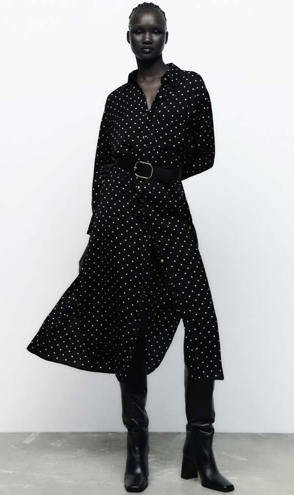 poka dot dress zara fountainof3