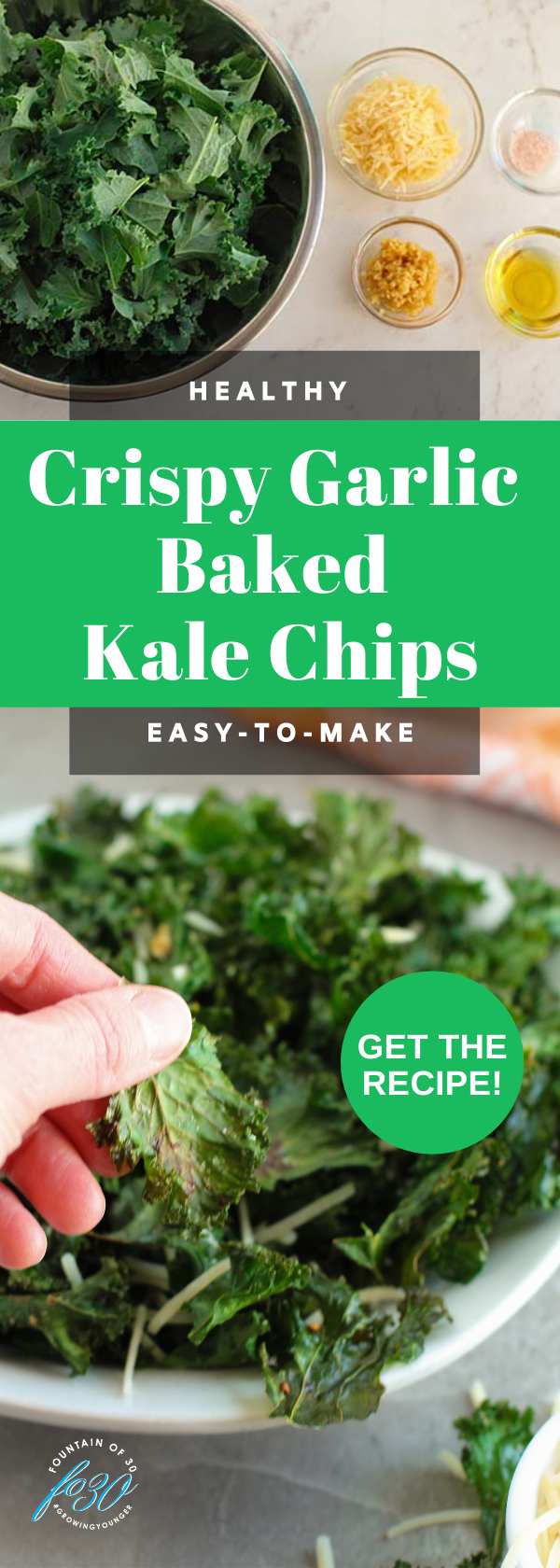 garlic baked kale chips recipe fountainof30