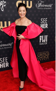 Michelle Yeoh in Carolina Herrera critics choice 2023 