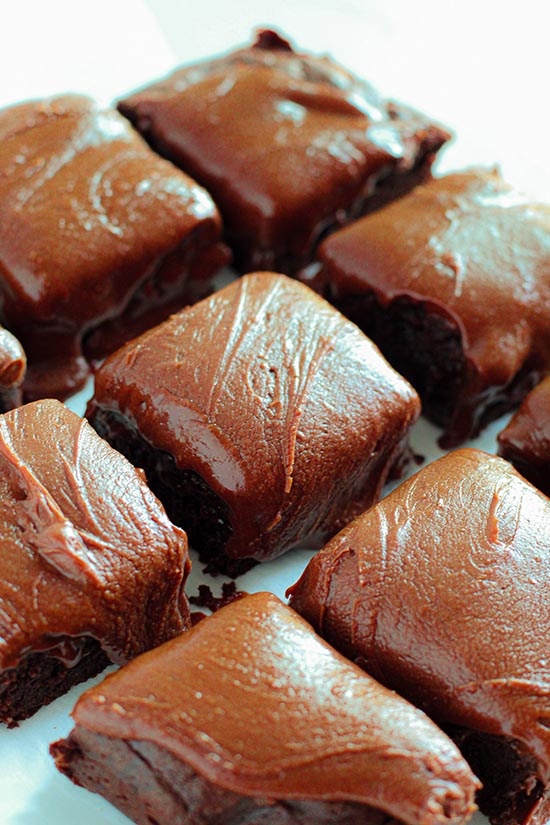 sliced Chocolate Fudgy Brownies fountainof30