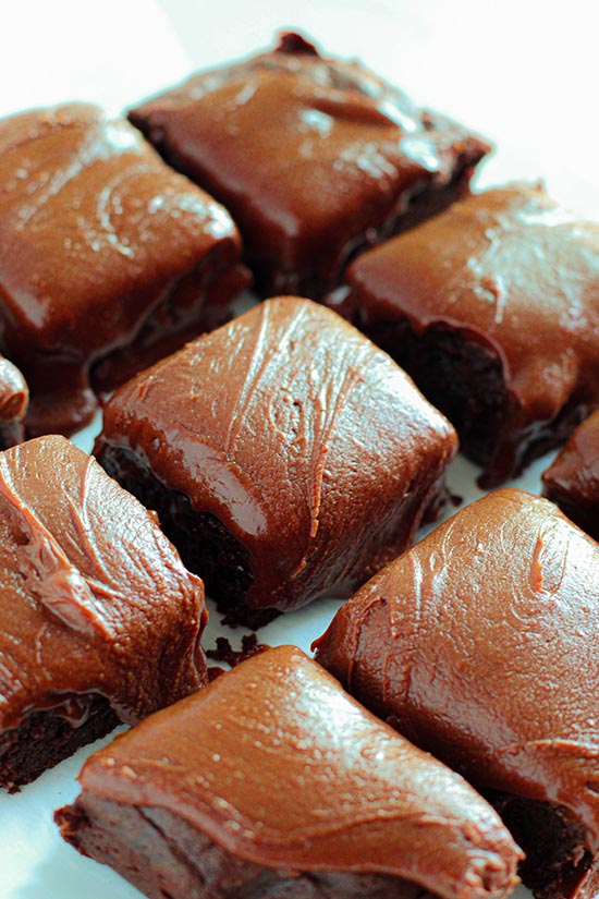 sliced Chocolate Fudgy Brownies fountainof30