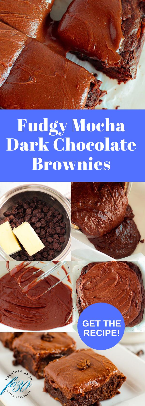 fudgy mocha dark chocolate brownies recipe fountainof30