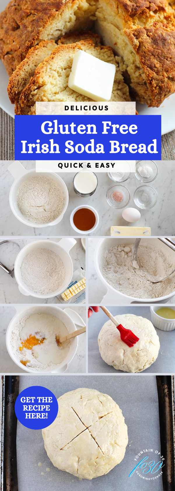 easy to make gluten free Irish soda bread fountainof30