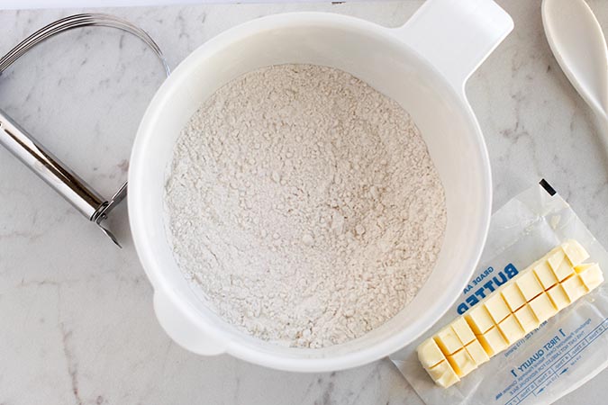 cut up butter for flour irish soda bread recipe fountainof30