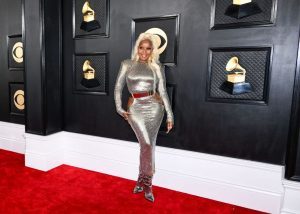 Mary J Blige silver gown red carpet grammy awards 2023 fountainof30