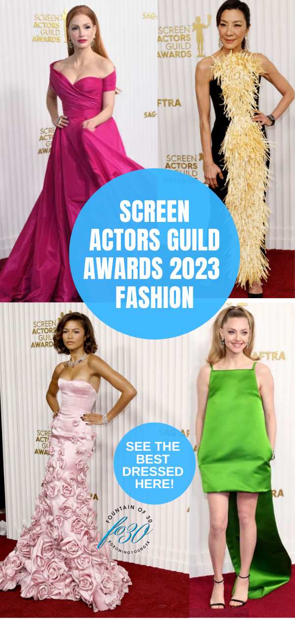 screen actors guild awards 2023 red carpet fashion fountainof30