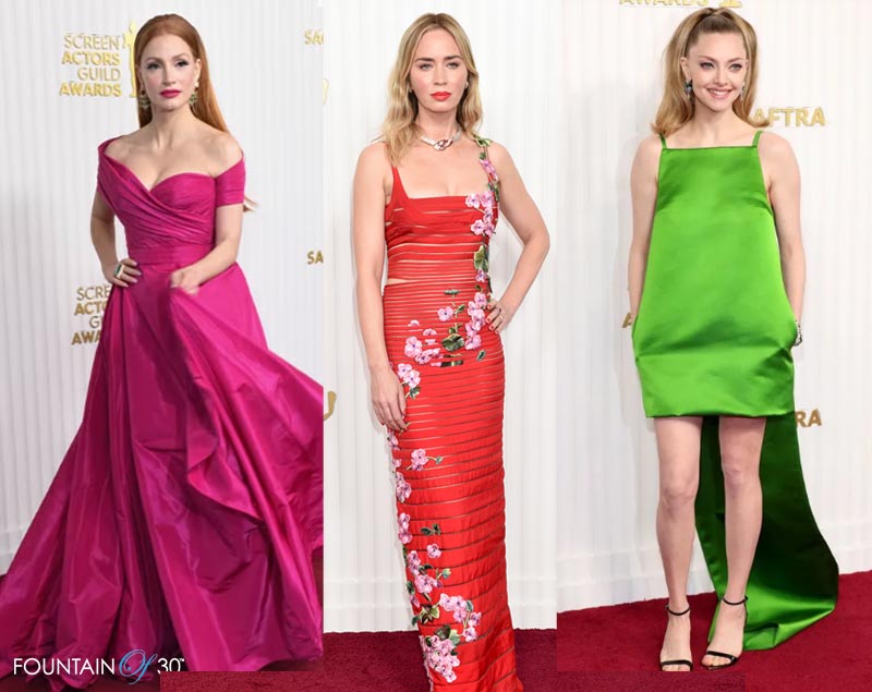 SAG Awards 2023 fashion red carpet celebrities fountainof30