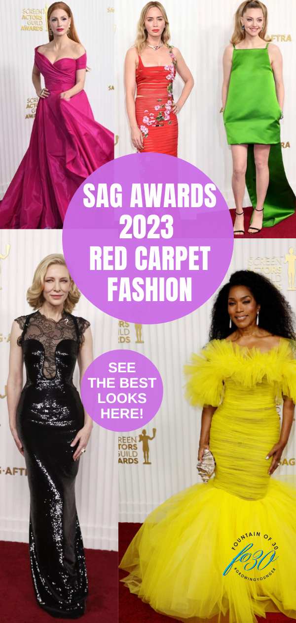 celebrity fashion sag awards red carpet fountainof30