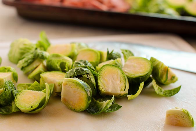 slice brussels sprouts in half fountainof30