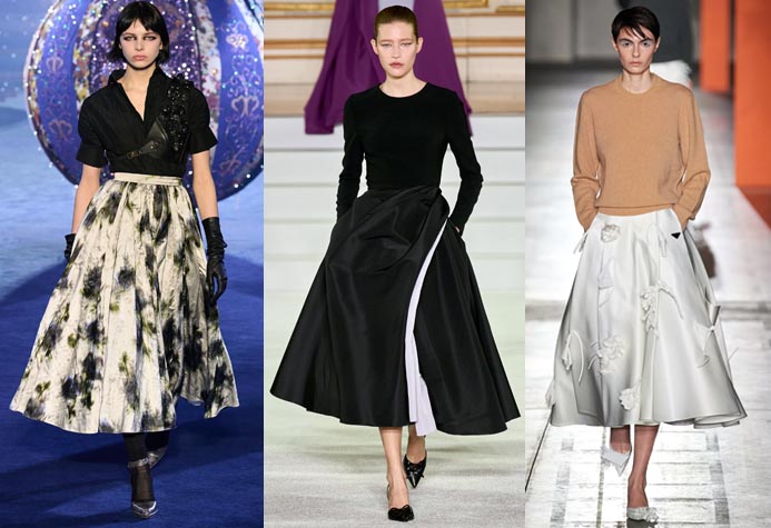fall 2023 fashion trend circle skirts