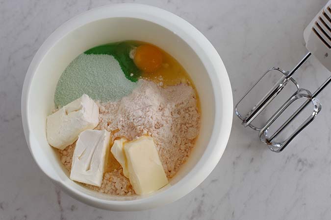 cake mix cookies lime ingredients in a bowl fountainof30