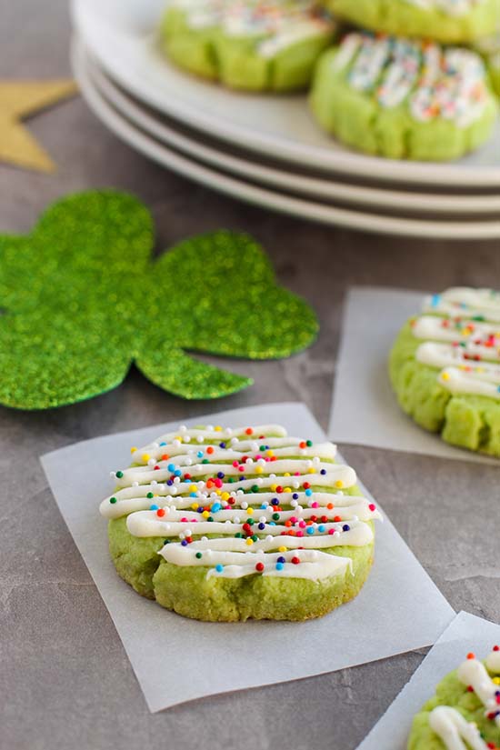 st patricks day green cookies fountainof30