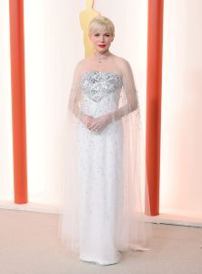 Michelle Williams white Chanel Oscars 2023 fountainof30