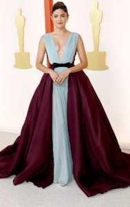 Monica Barbaro Elie Saab Couture Oscars 2023 fountainof30