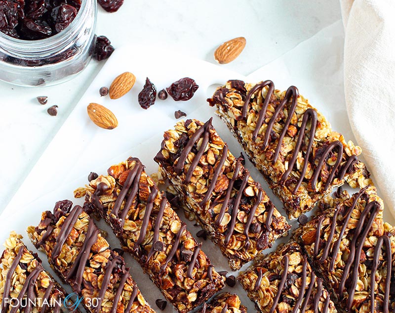 cherry chocolate granola bars recipe fountainof30