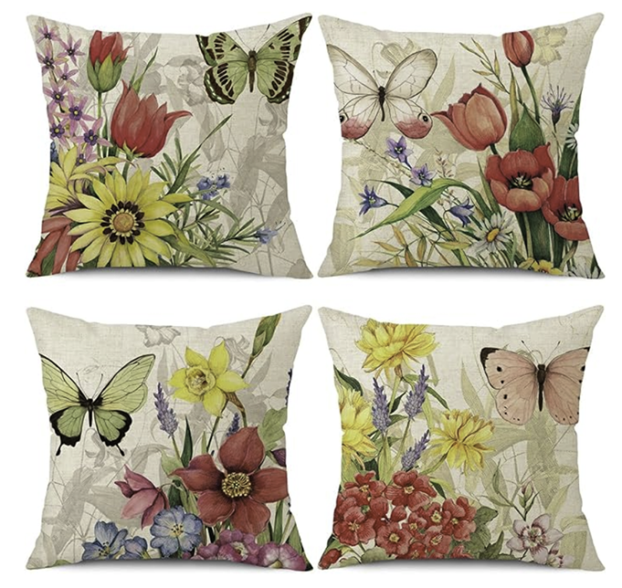 floral pillow covers for spring fountainof30