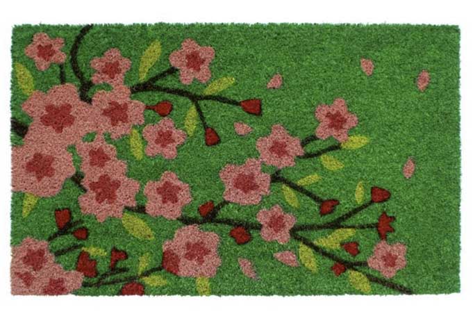 floral entry door mat for spring and summer fountainof3o