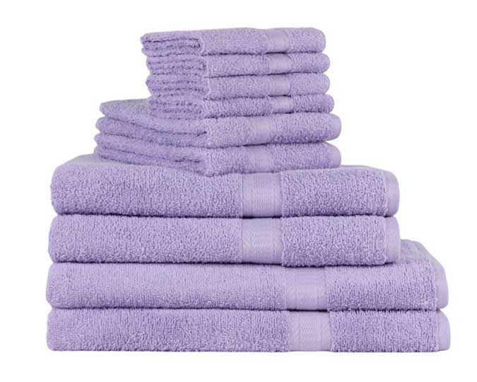 lilac towels brighten bathroom for spring and summer fountainof30