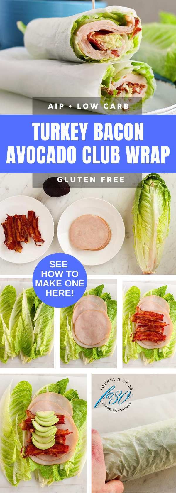 AIP turkey club lettuce wraps recipe fountainof30