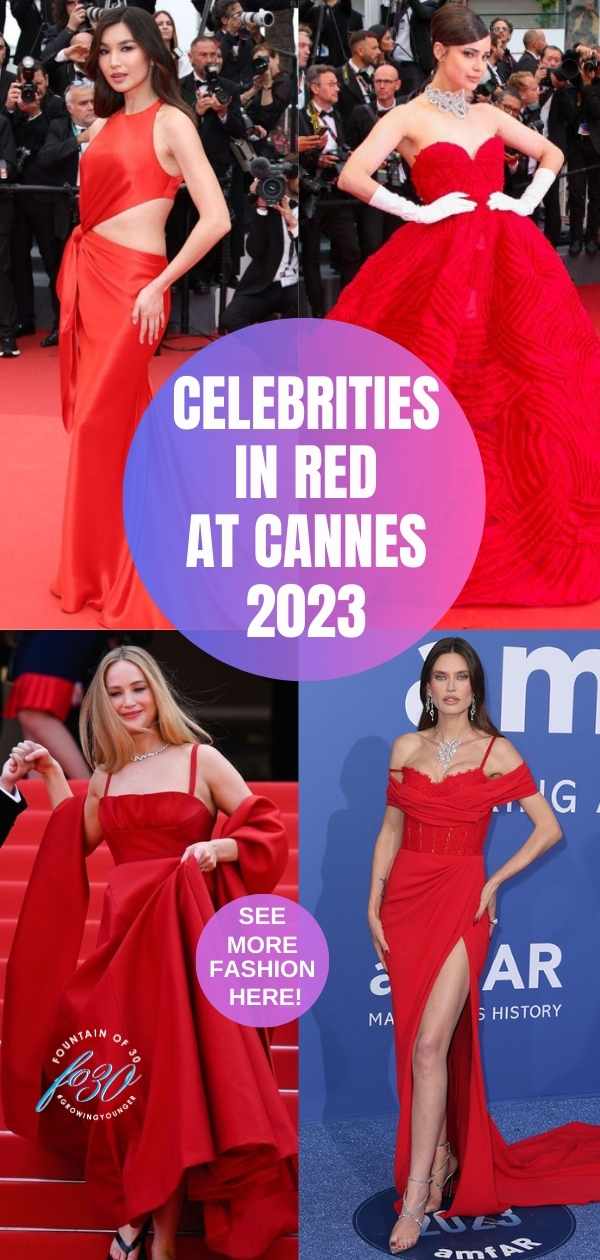 red gowns on the red carpet at cannes film festival 2023 fountainof30