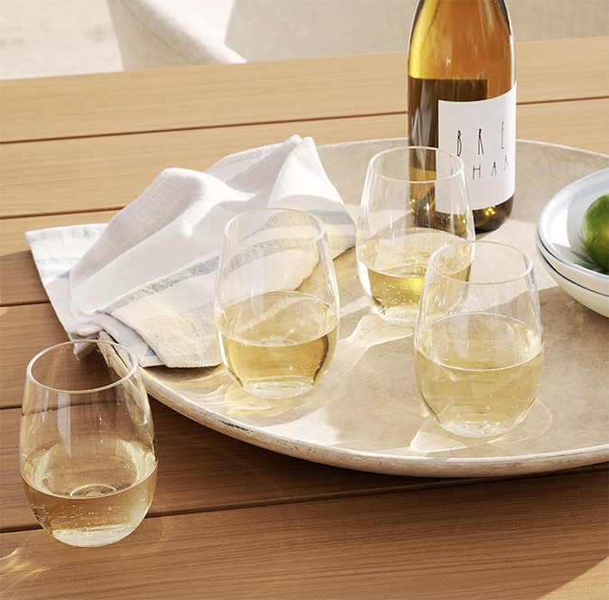 stemless Outdoor Wine Glasses fountainof30