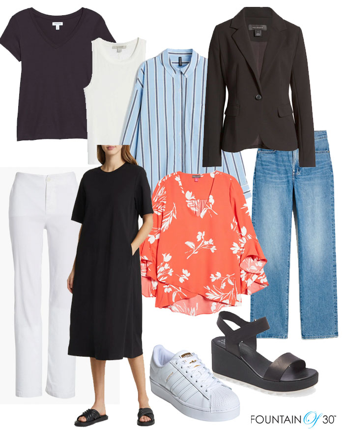 summer capsule wardrobe for women over 50 fountainof30