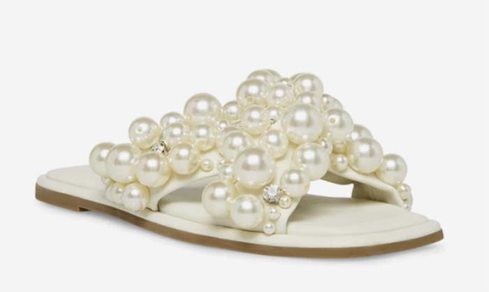 textured pearl slide sandal fountainof30