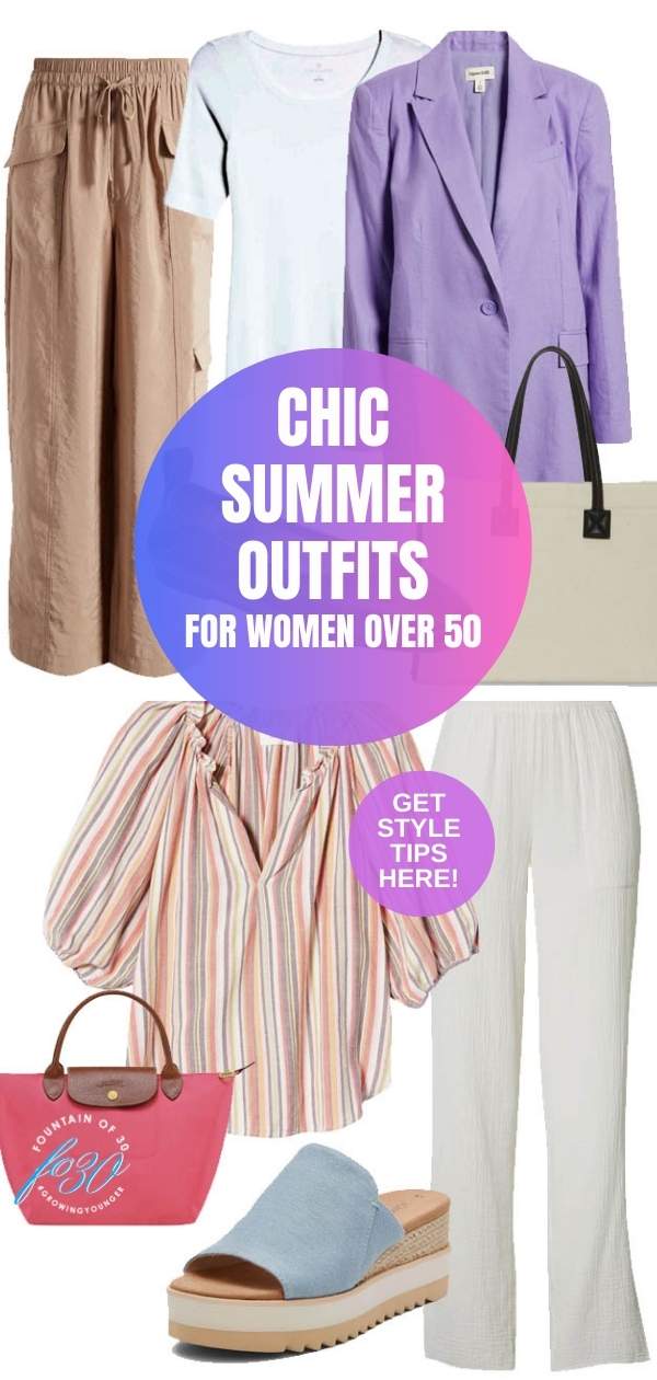 chic summer outfits for women over 50 work and casual fountainof30