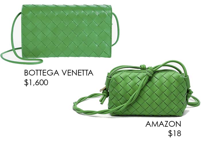 green bottega bag and fast fashion amazon bag fountainof30