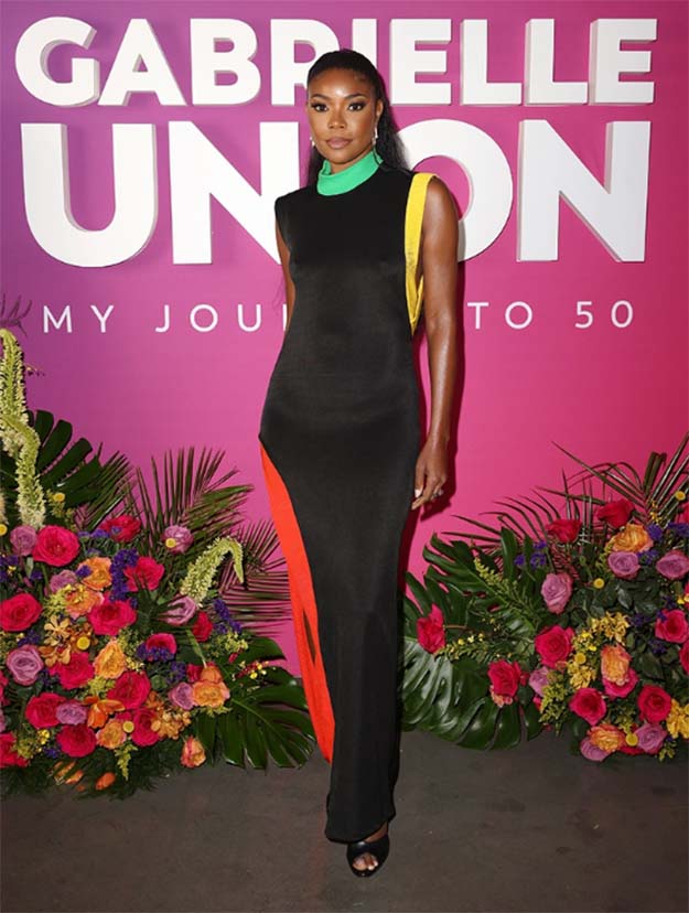 Gabrielle Union in Samantha Black pops of color
