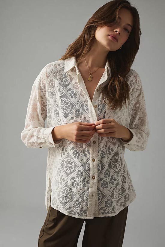 Lace tops for summer blouse