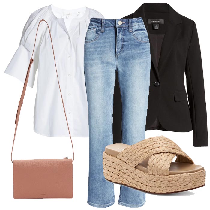 summer outfit ideas jeans and shirt fountainof30