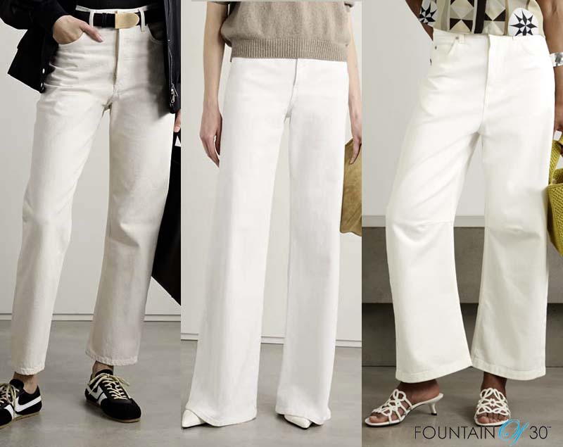 white jeans for summer fashion over 50 fountainof30