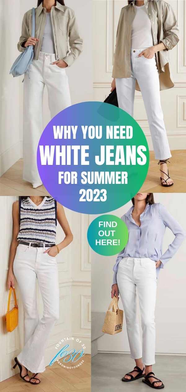 Why you need white jeans for women over 50 fountainof30