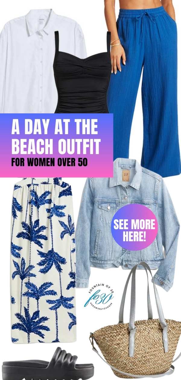a day at the beach outfit for women over 50 fountainof30