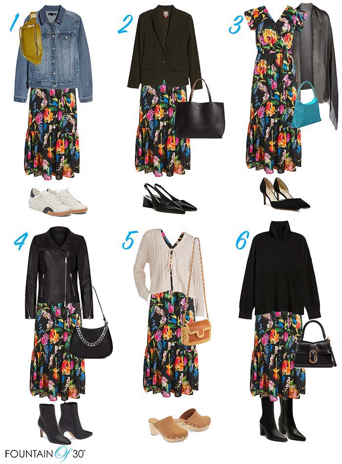 multiple ways to style a dress fountainof30