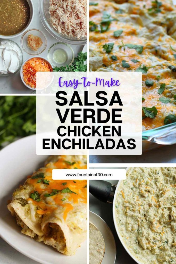 Salsa Verde Chicken Enchiladas – Easy, Fresh & Gluten-Free! This simple recipe features tender chicken, tangy tomatillo salsa, and melted cheese, all wrapped in corn tortillas. A family-favorite Mexican dinner that's naturally gluten-free and perfect for busy weeknights or entertaining!