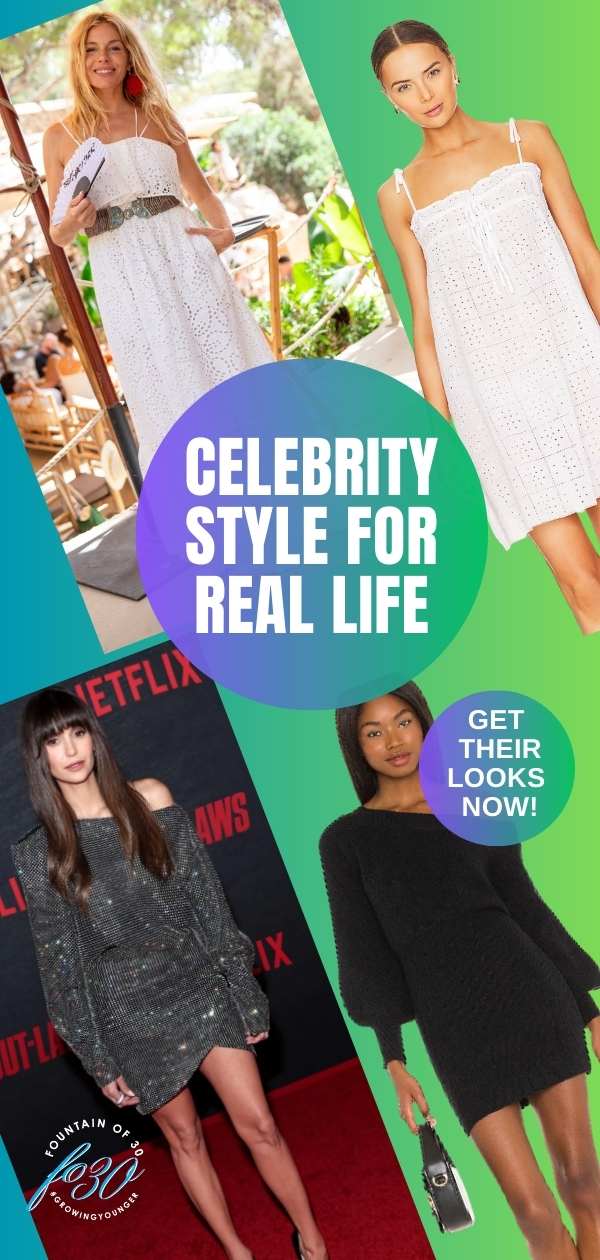 celebrity style for real life Sienna Miller Nina Dobrev fountainof30