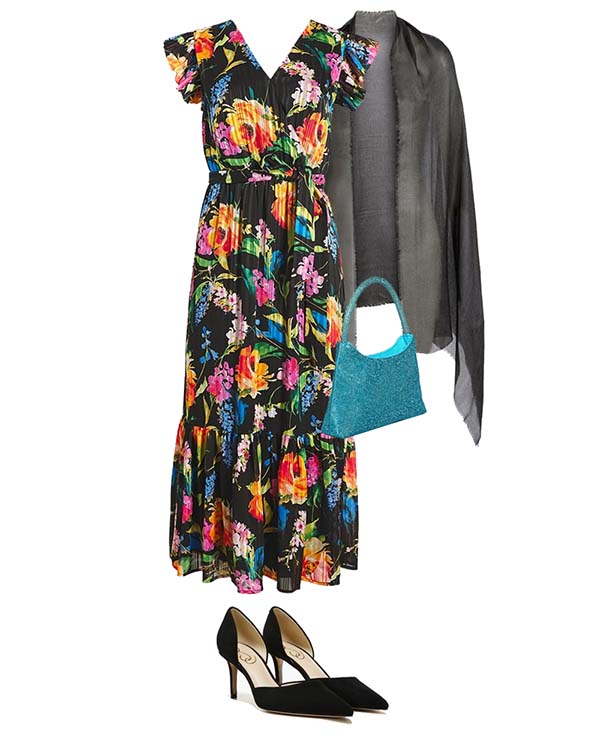 floral dress for evening outfit fountainof30