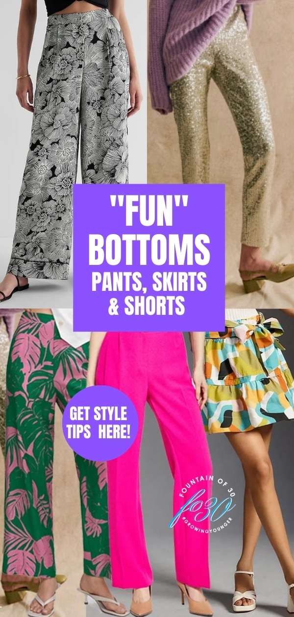 fun bottoms pants skirts and shorts for women over 50 fountainof30